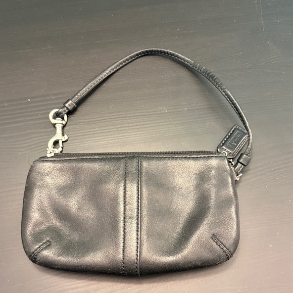 Coach Black Leather Wristlet with Buckle - Picture 5 of 5